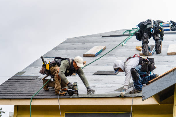 Professional Gutter Installation technician working in Stewart, TN